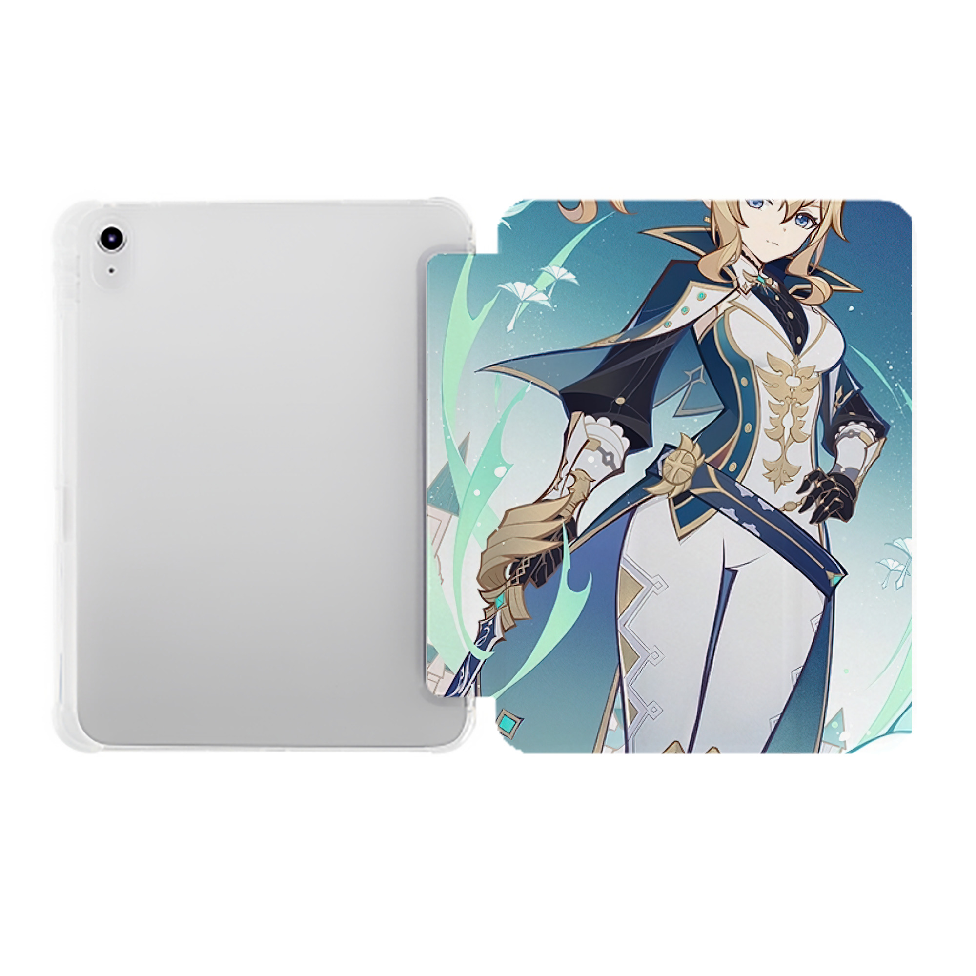 げんし神 genshin IPad ケース ペン収納付き 三つ折りスタンド PUレザー×シリコン 対応機種9.5/10.5/10.9インチ